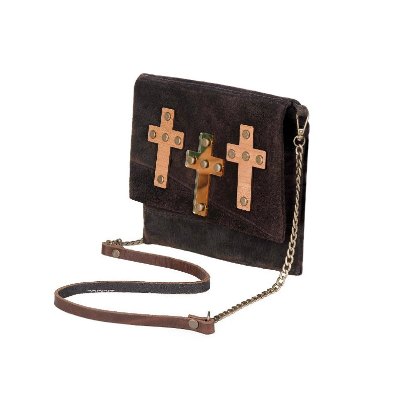 Small Bag - Cross - Brown