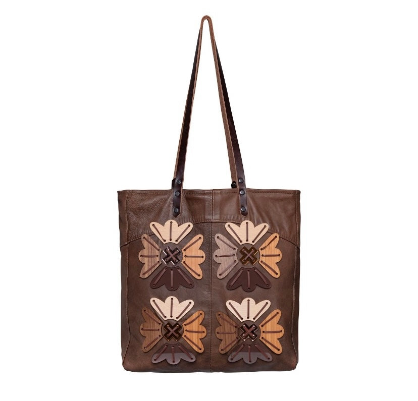Medium Bag - Flower - Brown