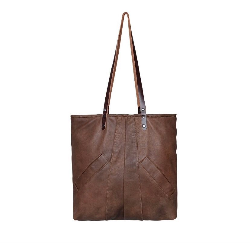 Medium Bag - Flower - Brown