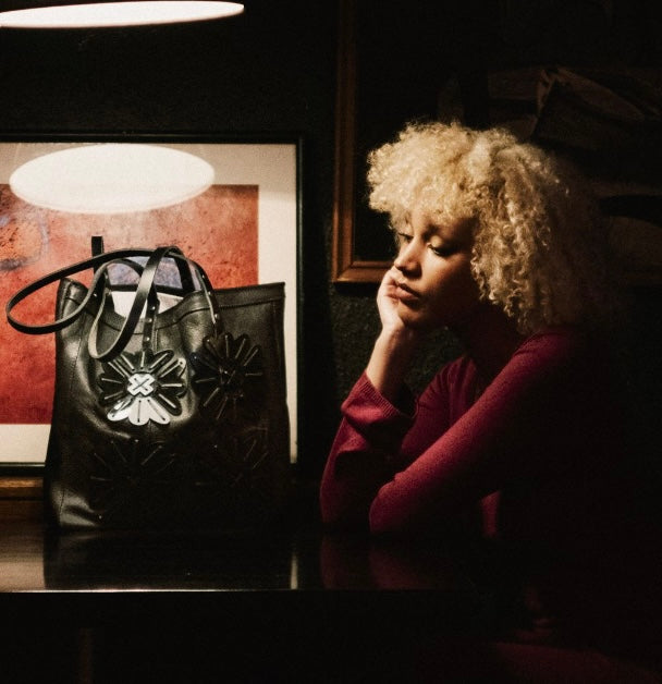 Tote - Flower - Black